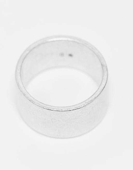 AllSaints band ring in silver