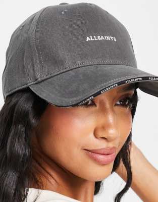 ALL SAINTS Retract Logo Baseball Cap ALLSAINTS Circle Logo Ripstop Baseball Cap in Black | REVOLVE main image 4