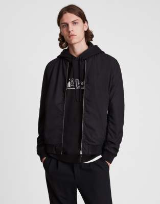 ALLSAINTS BASSETT BOMBER JACKET IN BLACK