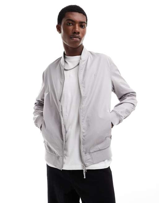 AllSaints Bassett bomber jacket in grey