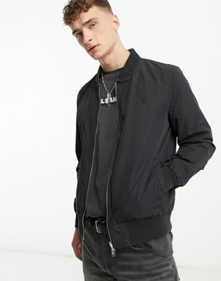 AllSaints Bassett Leo reversible bomber jacket black/khaki