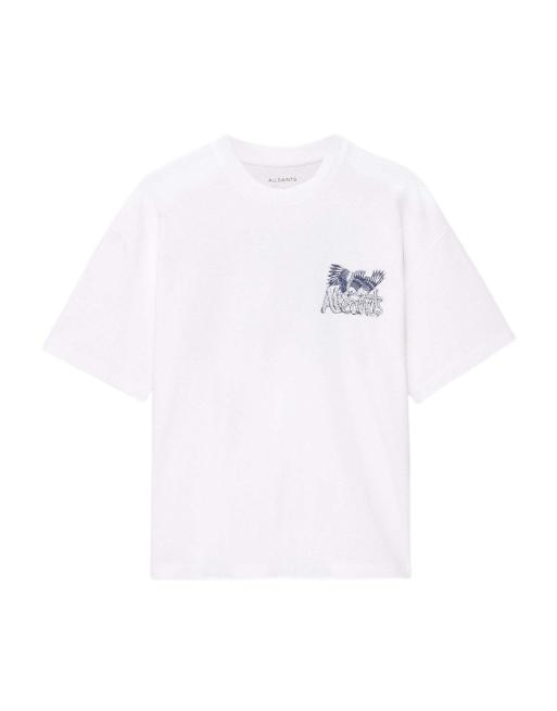 AllSaints Battles T-Shirt mit Rundhalsausschnitt in Optikweiß, 2 von 6
