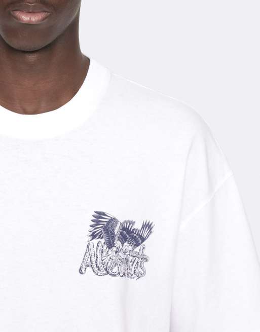 AllSaints Battles T-Shirt mit Rundhalsausschnitt in Optikweiß, 5 von 6
