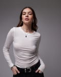 [AllSaints] AllSaints Bec long sleeve tee in optic white 14 Optic white