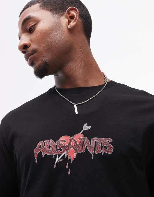 Heart print t shirt deals