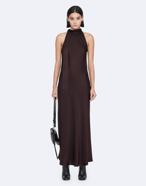 AllSaints Beril Slipkleid in Aubergine-Rot - view 1