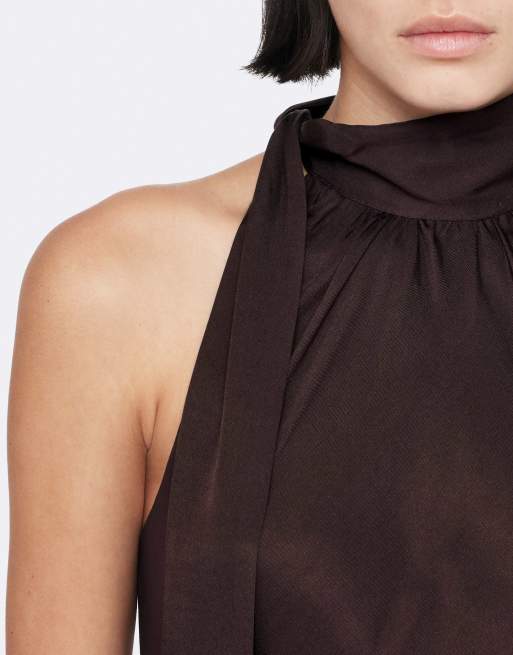 AllSaints Beril Slipkleid in Aubergine-Rot, 5 von 6