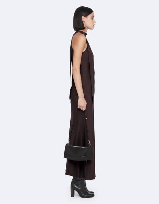 AllSaints Beril Slipkleid in Aubergine-Rot, 6 von 6