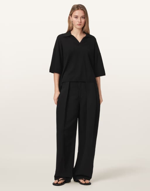 AllSaints Bern poloshirt in zwart, 4 van 6