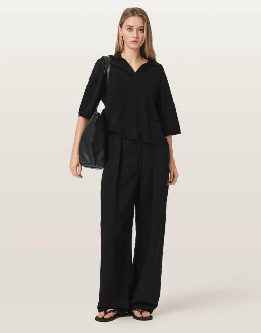 AllSaints Bern poloshirt in zwart, 6 van 6