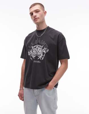 AllSaints Allsaints Better days t-shirt in washed black - BLACK