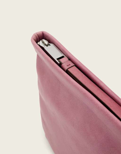 AllSaints bettina clutch bag in raspberry pink, 2 of 4