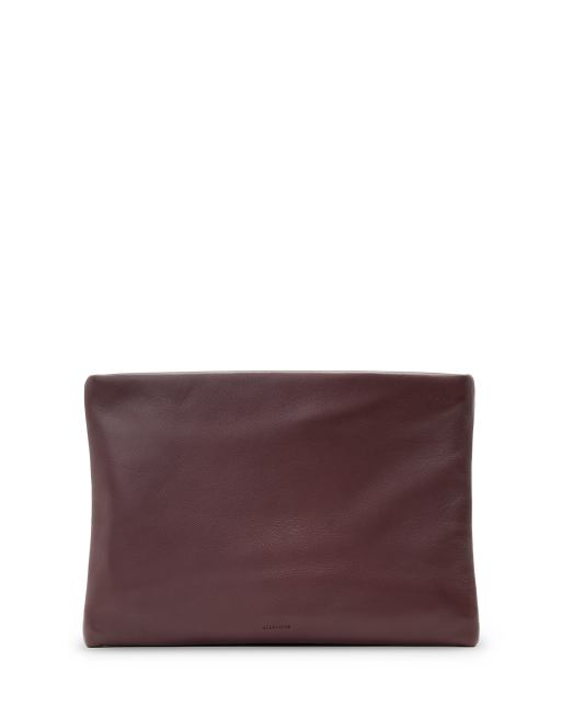 AllSaints – Bettina – Clutch in Dunkelrot