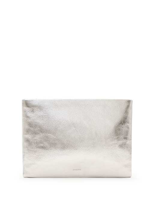 AllSaints – Bettina – Clutch in Silber