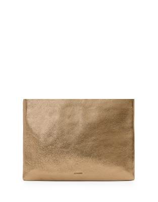 AllSaints - Bettina - Clutch in warmem Messing-Gelb