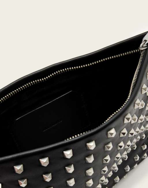 AllSaints - Bettina - Clutch met studs in zwart, 3 van 3