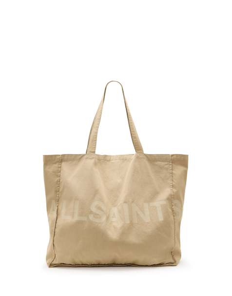 AllSaints - Biggy - Grote tote tas in licht kaki - view 1
