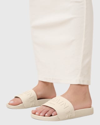 Allsaints Biggy Rubber Slides In White
