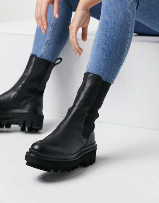 Bottines discount noires montantes