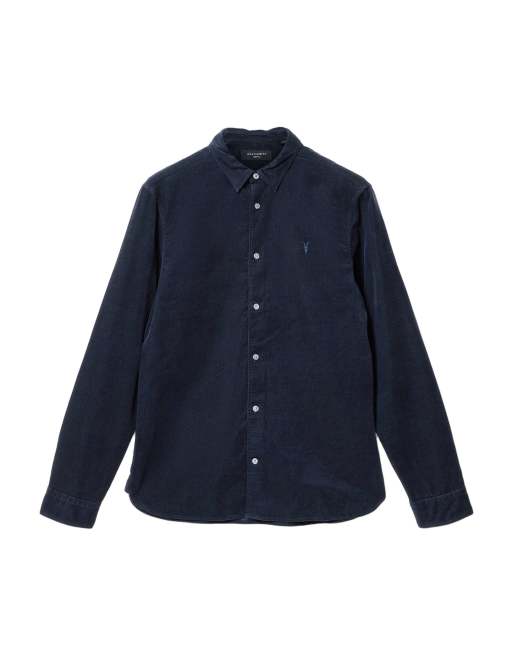 AllSaints - Birchwood - Overhemd met lange mouwen in donkerblauw, 2 van 6
