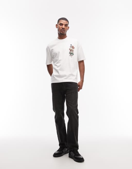 AllSaints - Blade - T-shirt met grafisch logo en print op de achterkant in wit, 2 van 5
