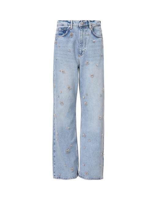 Allsaints blake emb jean in light indigo, 2 of 3