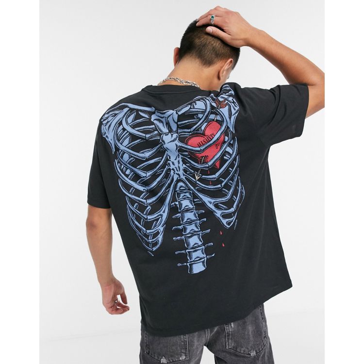 Men Skeleton & Heart Print Sweatshirt