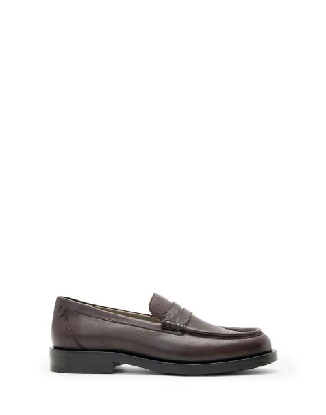 AllSaints – Bloom – Loafer in dunklem Ochsenblutrot - view 1