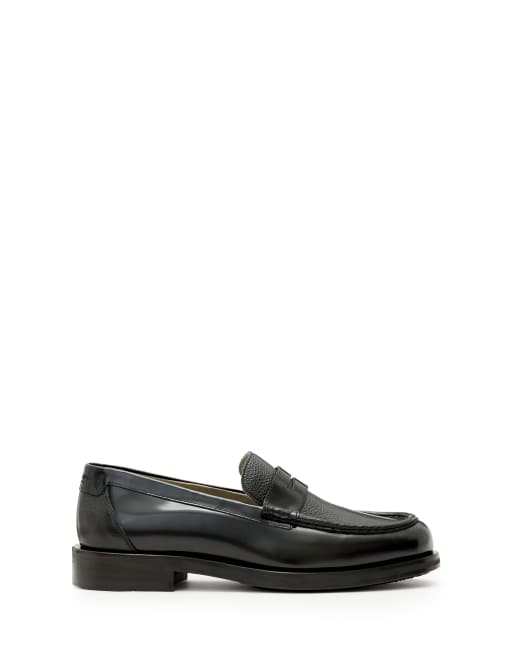 AllSaints – Bloom – Loafer in Schwarz