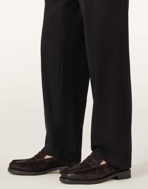 AllSaints - Bloom - Okseblodsfarvede loafers i læder, 3 af 4