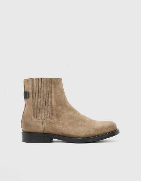 AllSaints Bloom suede chelsea boot in stone grey - GREY - view 1