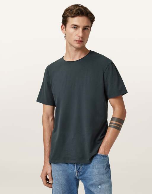 AllSaints – Bodega – T-Shirt in Sunil-Blau mit Rundhalsausschnitt