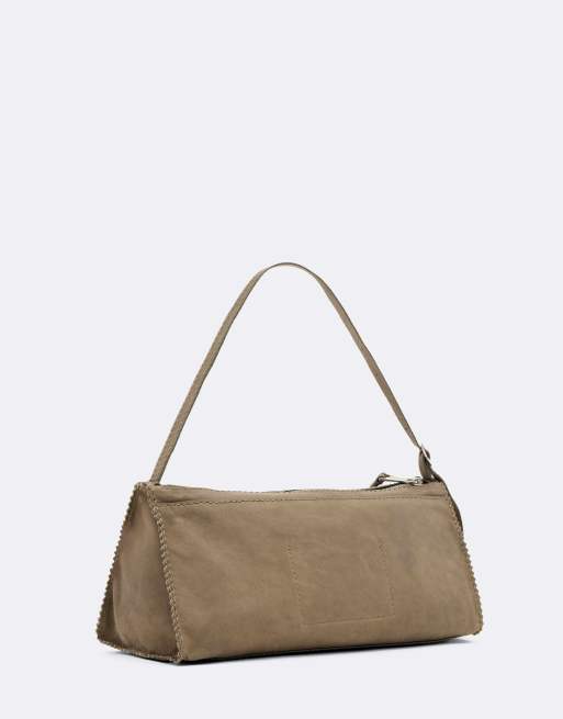 AllSaints - bolso de hombro Siloh en gris brumoso, 4 de 4