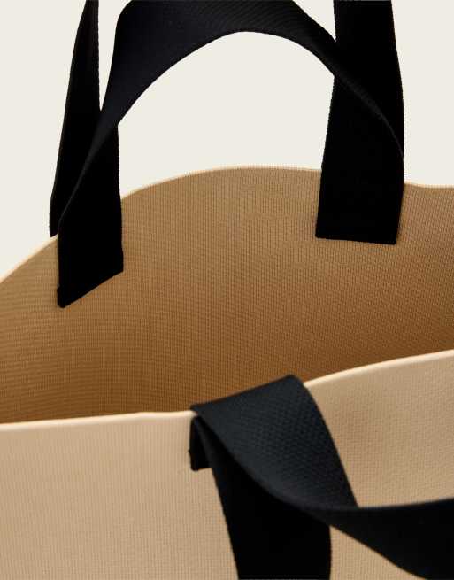 AllSaints - Bolso tote blanco hueso con logo de punto Lutece, 3 de 4