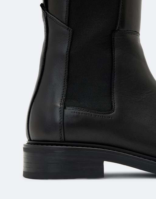 AllSaints botas altas de cuero hasta la rodilla en negro, 3 de 3