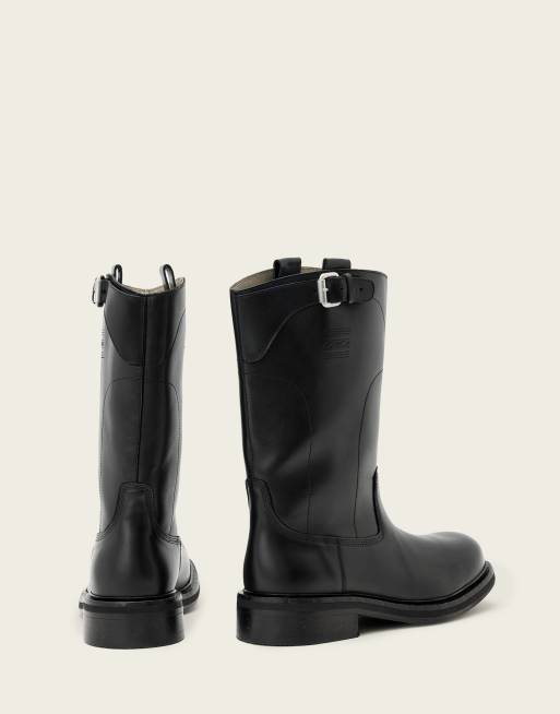 AllSaints - Botas de cuero Morris negras, 4 de 4