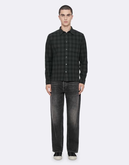 AllSaints Bower chemise à manches longues en noir anthracite, 2 de 7