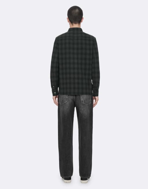 AllSaints Bower overhemd met lange mouwen in antracietzwart, 4 van 7