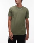 [AllSaints] AllSaints Brace 3 pack brushed cotton t-shirts in white green black XS OPT WHT/GREEN/BLK