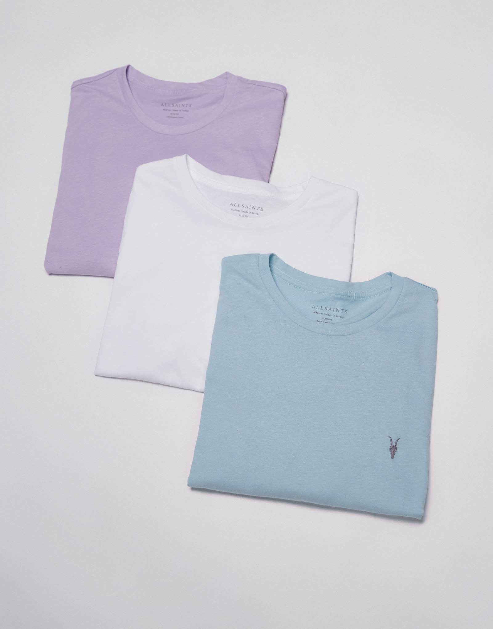 AllSaints Brace - 3 упаковки футболок с круглым вырезом из нескольких 