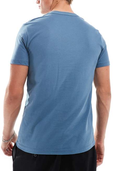 AllSaints – Brace – 3er-Pack T-Shirts aus angerauter Baumwolle in Schwarz/Grau/Blau, 3 von 4