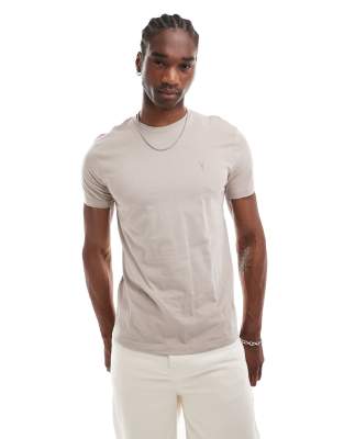 Brace brushed cotton T-shirt in beige-Neutral