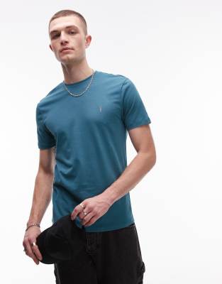 Allsaints Brace Brushed Cotton T-shirt In Blue