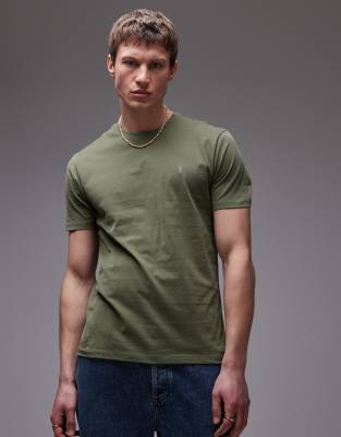 Allsaints Brace Brushed Cotton T-shirt In Green