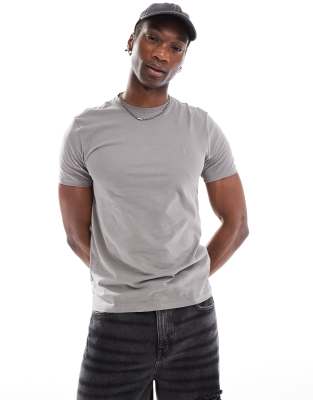 Brace brushed cotton t-shirt in gray