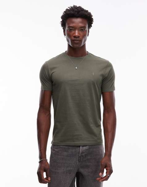 AllSaints – Brace – Ciemnozielony T-shirt - view 1