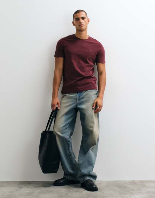 AllSaints Brace kortærmet logo-T-shirt i rød, 3 af 5