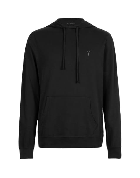 AllSaints – Brace Oth – Kapuzenpullover in Tiefschwarz - view 1