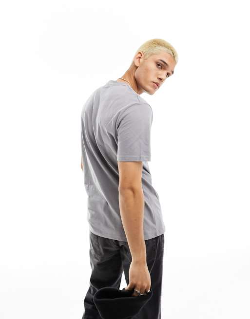 Brace Brushed Cotton Crew Neck T-Shirt FLINT GREY