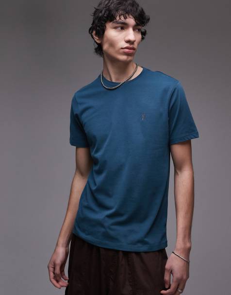 AllSaints - Brace - T-shirt en coton brossé - Vert - view 1